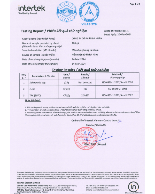 Kiểm nghiệm Intertek